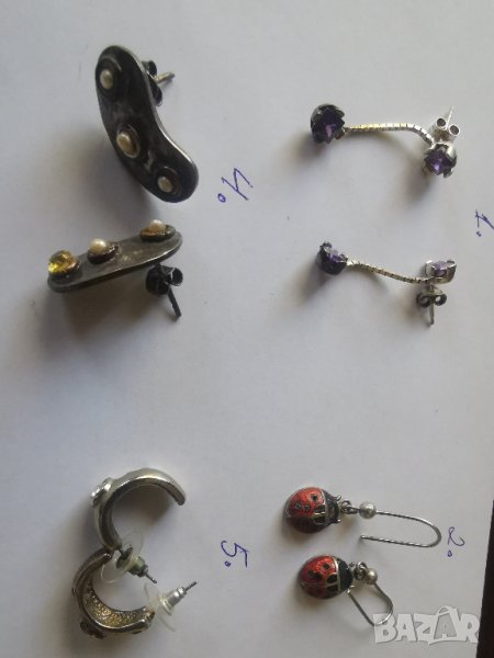 Сребърни обеци, снимка 1