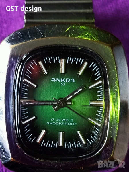 Изключително рядък Оригинал Часовник Швейцарски Механичен Масивен Анкра 53 Ankra, снимка 1