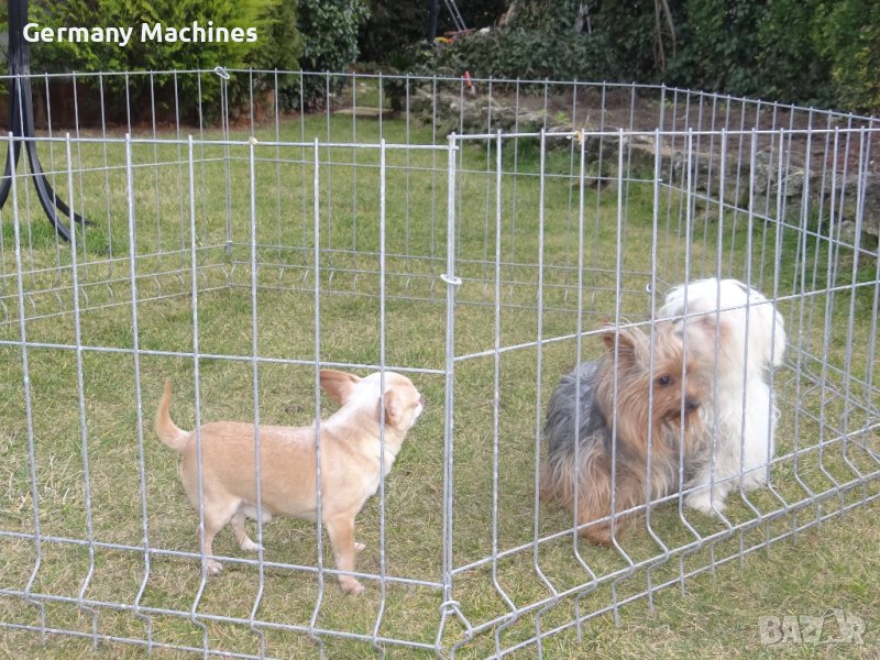 за кучета КЛЕТКА - ОГРАЖДЕНИЕ с диаметър 199.см, метална, СГЪВАЕМА. Подходяща е за дребни по големин, снимка 1
