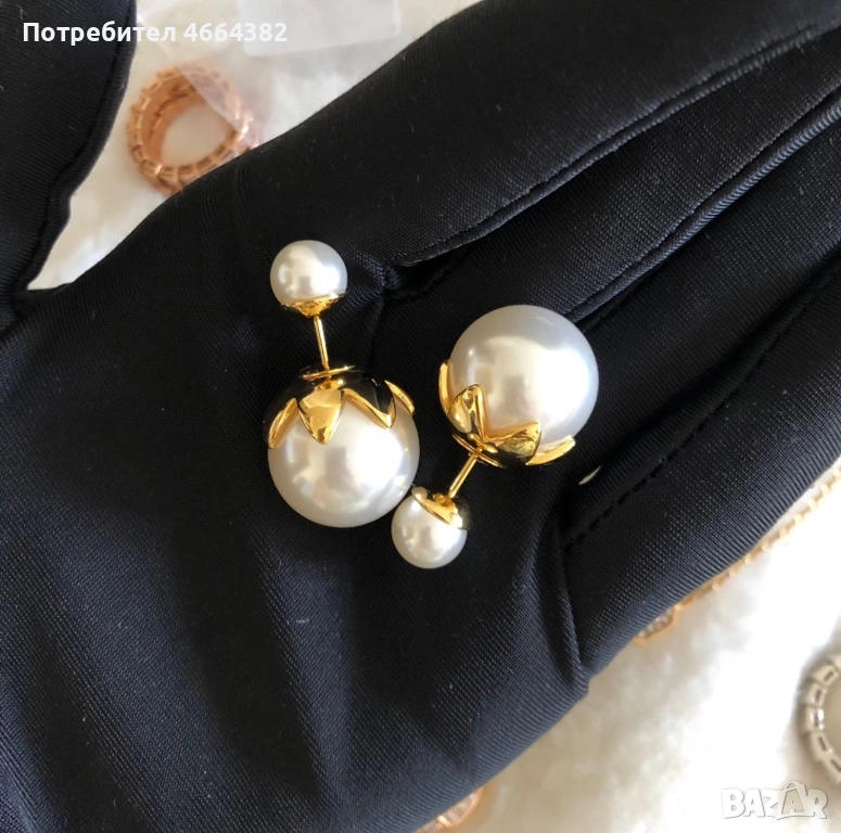 Перлени обеци Christian Dior, снимка 1