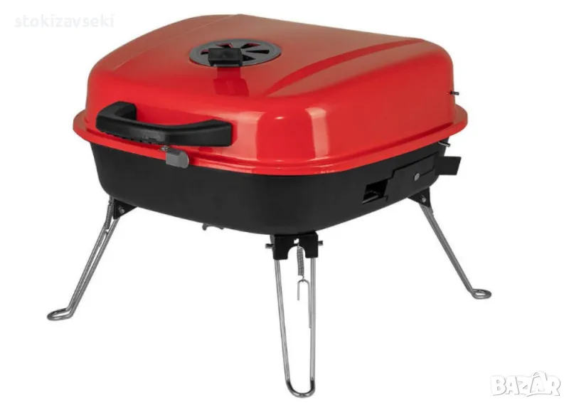 Барбекю Muhler, червено с капак, 40x40cm, снимка 1