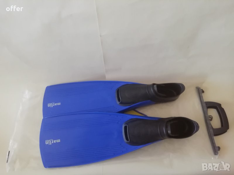 Плавници Marlin Fins, сини, номер 39-40 - напълно нови и шнорхел - само по телефон!, снимка 1