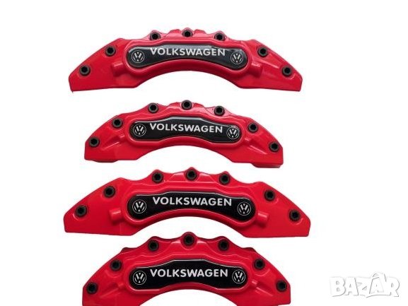 Капаци за спирачни апарати спирачки Червени,комплект vw volkswagen, снимка 1