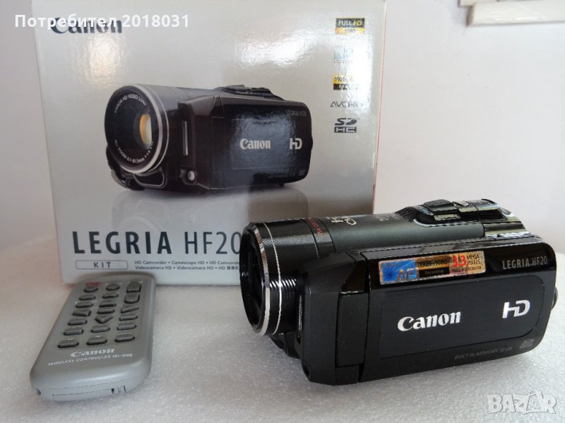 Нова Canon LEGRIA HF20 3,89 MP CMOS Full HD видеокамера, снимка 1