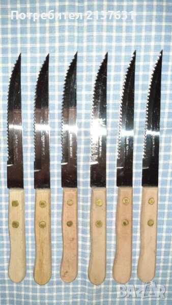 К - т от 6 броя стек - ножове Stainless  ROSTFREI с дървени дръжки , снимка 1