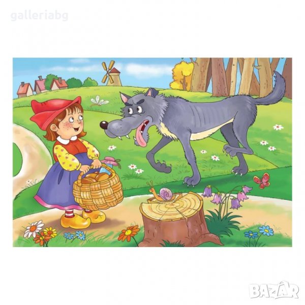 Детски пъзел с приказка за Червената шапчица, снимка 1