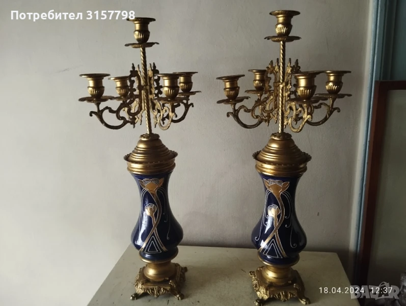 комплект барокови свещници, снимка 1