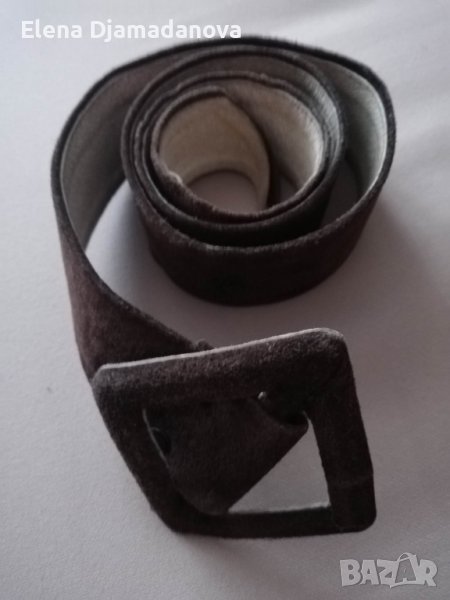 Колан от естествена кожа,велур-дамски + подарък, снимка 1