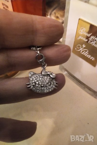 Сребърна висулка със сваровски, снимка 1