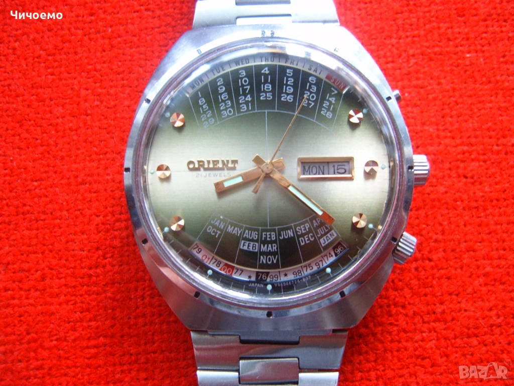  Ориент Вечен Календар мъжки часовник  Ретро Класика!, снимка 1