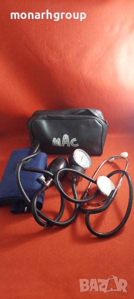 механичен апарат за кръвно налягане Mac Check+стетоскоп, снимка 1