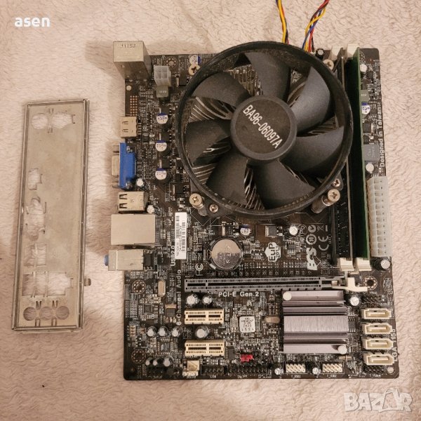 ECS Дънна платка настолна iH61 1155, DDR3 и процесор Intel Core i5 2400 4-Cor, снимка 1