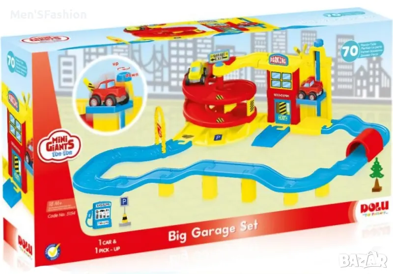 Dolu - голям гараж и писта с коли, снимка 1