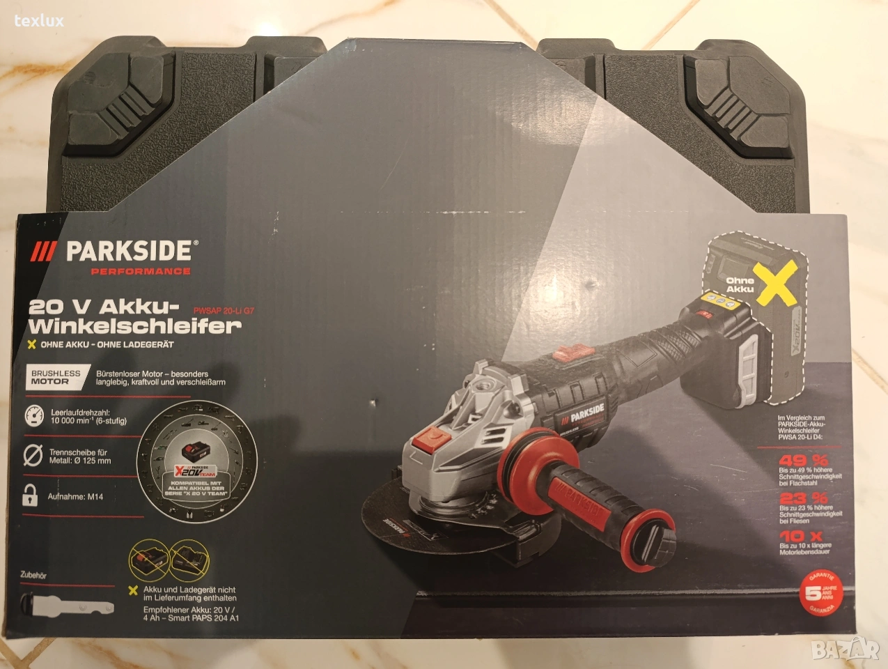 parkside акумулаторен ъглошлайф  , снимка 1