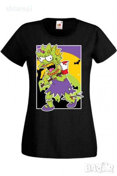 Дамска тениска The Simpsons Lisa Simpson 01,Halloween,Хелоуин,Празник,Забавление,Изненада,Обичаи,, снимка 1