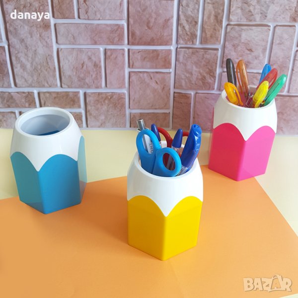 1601 Органайзер за бюро моливник с форма на моливче, снимка 1