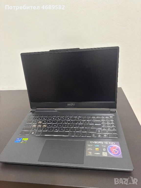 Лаптоп MSI Cyborg 15 A12VE, 15.6", Intel Core i7-12650H, 16GB, 1TB SSD, снимка 1