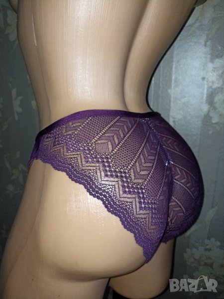 Бикини в лилаво от дантела и микрофибър S,M, снимка 1
