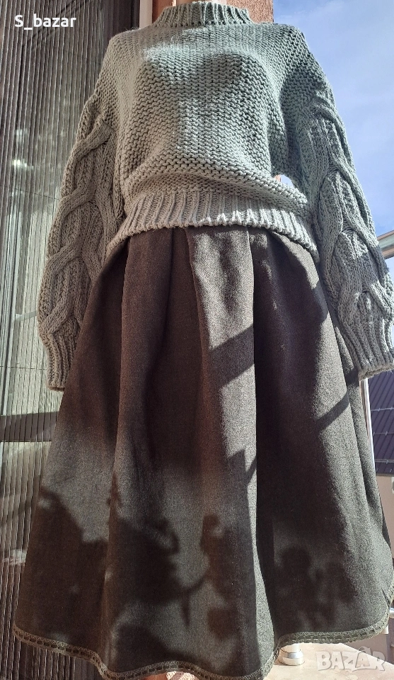 пуловер и вълнена пола,р-р с/м/л, снимка 1
