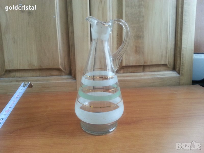 Стъклена гарафа кана , снимка 1