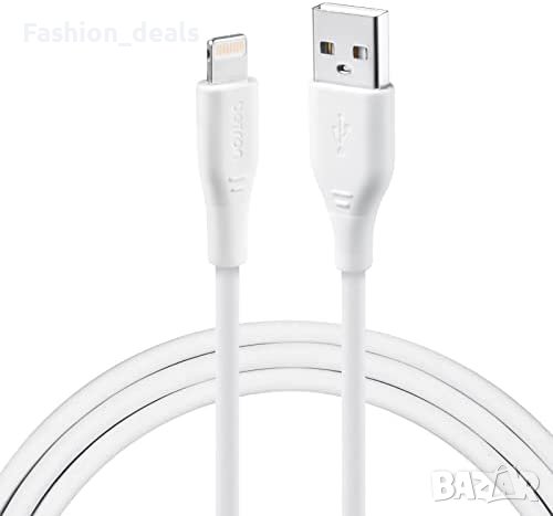 Нов кабел за зарядно устройство iPhone телефон Айфон 1 метър бял, снимка 2 - Аксесоари за Apple - 40647642