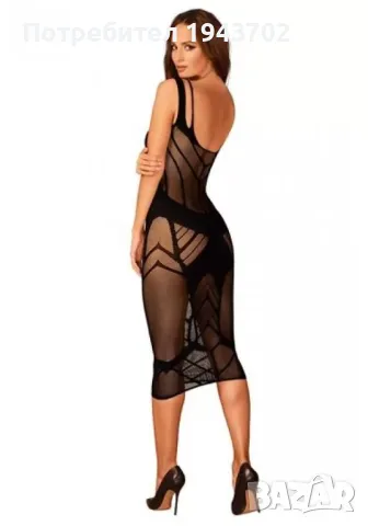 Секси прозрачна рокля в черен цвят D609 Obsessive, снимка 4 - Рокли - 47720686