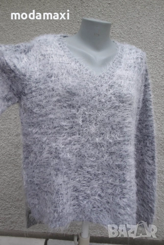 3XL Нов  пухкав пуловер Janina, снимка 3 - Блузи с дълъг ръкав и пуловери - 52241872