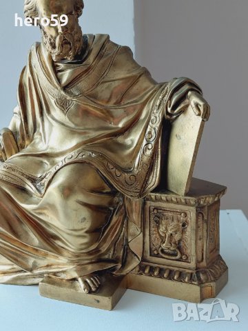 Стара антикварна бронзова фигура 19 век/бронз сребро злато/, снимка 6 - Антикварни и старинни предмети - 40052363