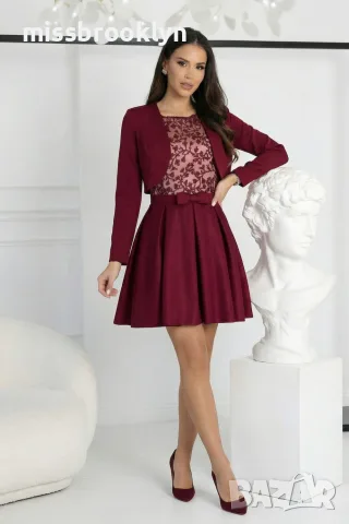 Болеро “Burgundy Touch” – цвят бордо арт.1507, снимка 2 - Сака - 55834205