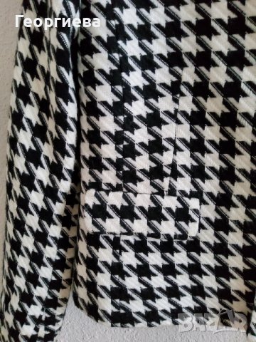 Черно-бяло пепитено сако/ палто, снимка 1