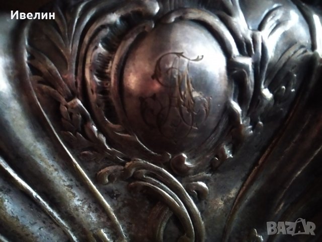 посребрена барокова купа,фруктиера , снимка 7 - Антикварни и старинни предмети - 30442933