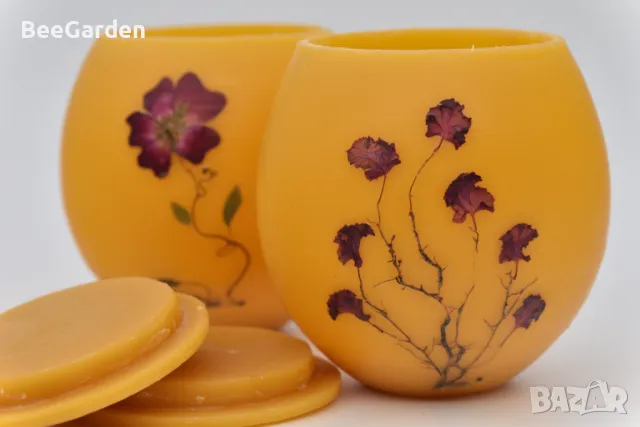 Ръчно изработено бурканче от пчелен восък с пчелен мед, снимка 9 - Пчелни продукти - 43761816