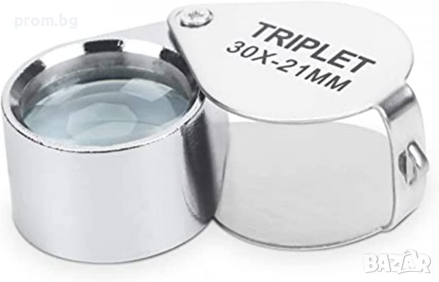 стъклена бижутерска лупа 30 х, 21 мм, сгъваема, снимка 4 - Други инструменти - 38231568