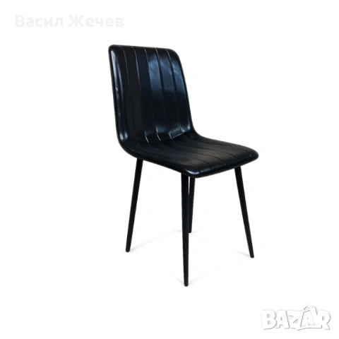 Трапезен стол, еко кожа (черен или сив цвят)