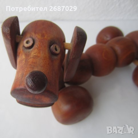 Кучета от дърво и керамика: Куче дърво дакел фигура статуетка