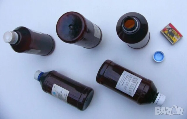 Български Пластмасови БУТИЛКИ 500 мл Шишета к-т с капачки на винт Контейнери за Съхранение БАРТЕР, снимка 2 - Буркани, бутилки и капачки - 51099265