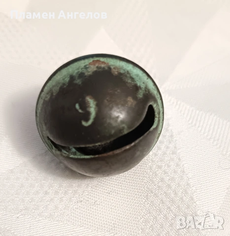 Бронзово звънче, хлопка, камбанка, орехче. , снимка 3 - Антикварни и старинни предмети - 54073373