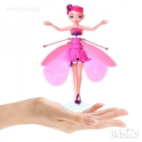 Детска кукла Летяща фея Flying Fairy розова, снимка 3 - Кукли - 35133492