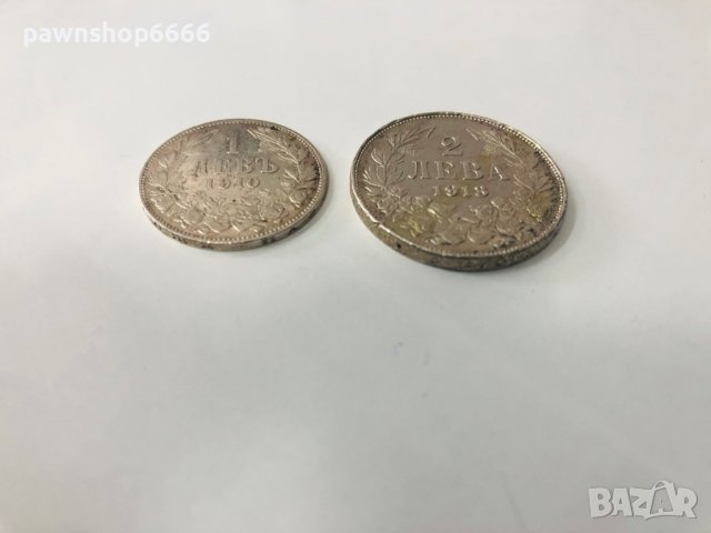  Два броя царски монети 1 лев 1910 и 2 лева 1913, снимка 4 - Нумизматика и бонистика - 37670453