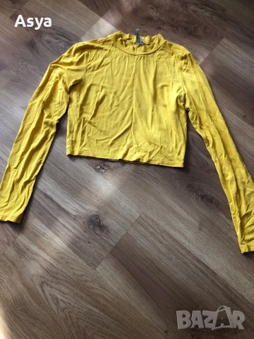 Блуза патешко жълто, снимка 4 - Блузи с дълъг ръкав и пуловери - 40459258