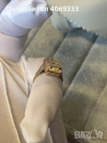 Златен пръстен 3.6гр 14 карата 54размер, снимка 6 - Пръстени - 54184940