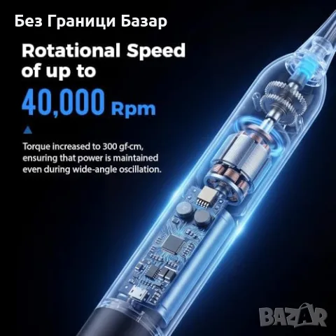 Нова Sonic електрическа четка за зъби 4 режима таймер 40000 вибрации масаж чувствителни венци, снимка 3 - Други - 56206494