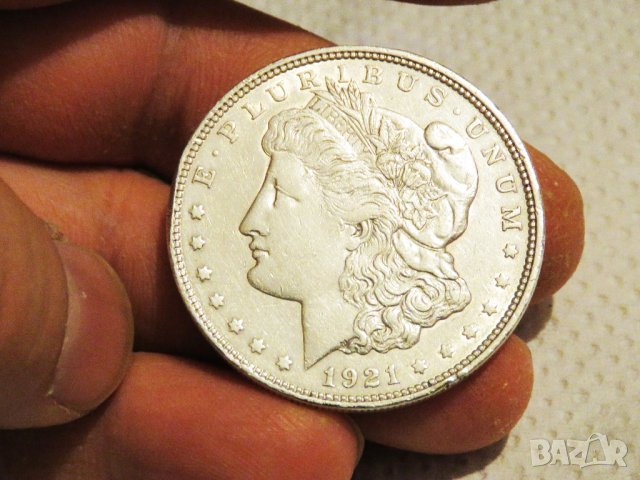 Рядък сребърен долар, морган долар, MORGAN DOLLAR, ONE  DOLLAR - 1921 г сребро, снимка 2 - Нумизматика и бонистика - 31553196