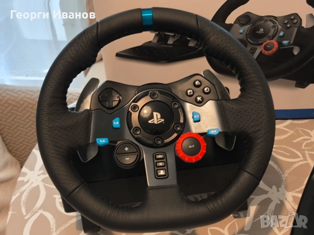 Logitech G29 волан рейсинг симулатор със скоростен лост, снимка 2 - Джойстици и геймпадове - 54295646