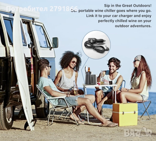 Електрически охладител за вино с LED светлини дигитален дисплей за температура 750мл. за дом,кола, снимка 5 - Друга електроника - 52012743