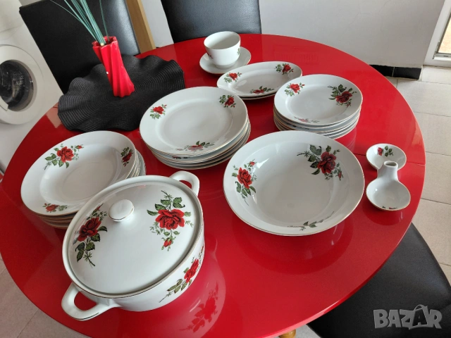 Порцеланов сервиз , български , страхотен , 23 части , снимка 9 - Сервизи - 53901719