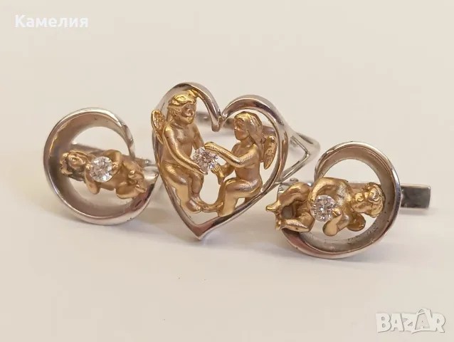 Златни обеци с брилианти. , снимка 14 - Обеци - 55989089