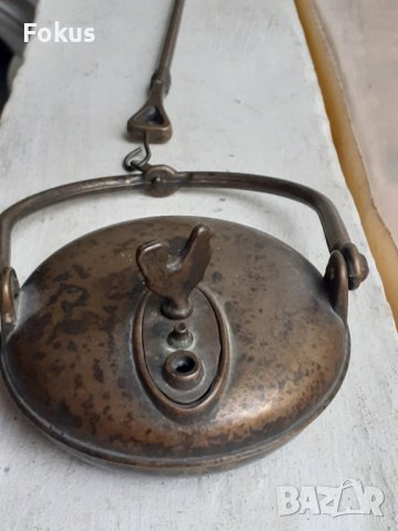 Уникална стара бронзова лампа на газ или масло