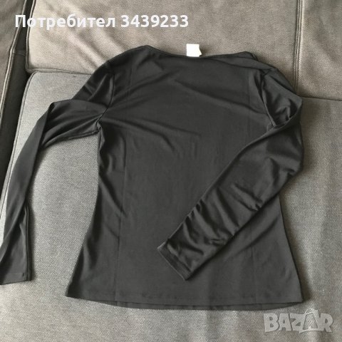 Черна блуза H&M M, снимка 4 - Блузи с дълъг ръкав и пуловери - 40236480