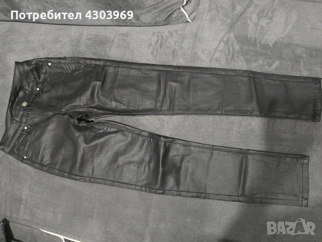 Висока талия кожен панталон S размер